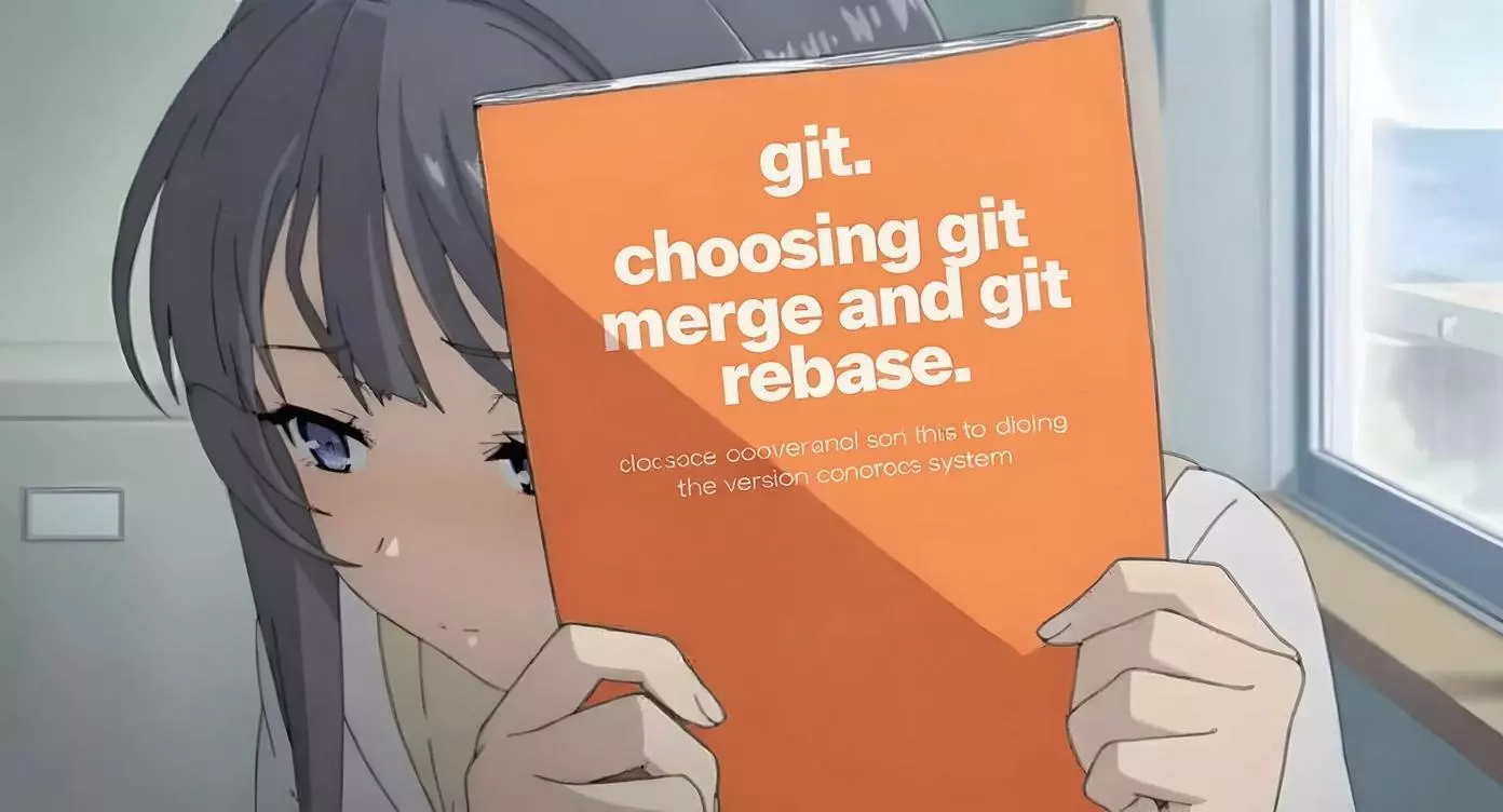 sakurajima mai holding a book with the title